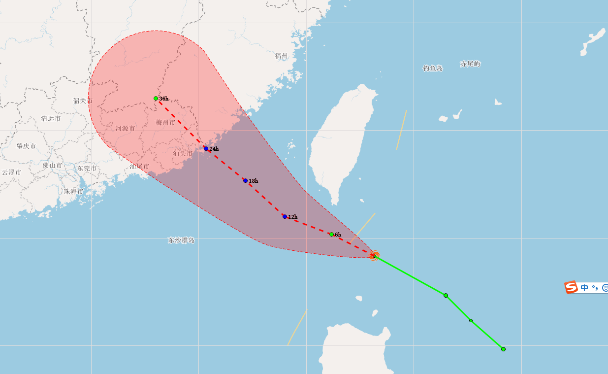 实时汕头台风最新消息